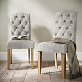 Portland Button Back Dining Chair Natural from Roseland Furniture