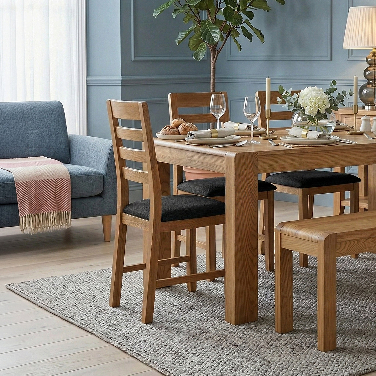 Harvey Dining Chair Steel by Roseland Furniture