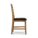 Harvey Dining Chair with Brown PU Seat from Roseland Furniture