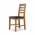 Harvey Dining Chair with Brown PU Seat from Roseland Furniture