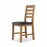 Harvey Dining Chair with Brown PU Seat from Roseland Furniture