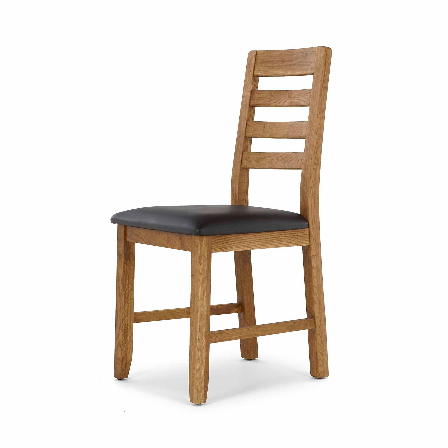 Harvey Dining Chair with Brown PU Seat from Roseland Furniture
