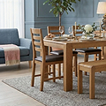 Harvey Dining Chair Brown Faux Leather by Roseland Furniture