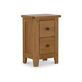 Broadway Oak Narrow Bedside by Roseland Furniture