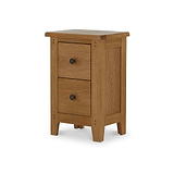 Broadway Oak Narrow Bedside by Roseland Furniture