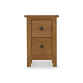 Broadway Oak Narrow Bedside by Roseland Furniture