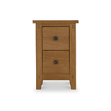 Broadway Oak Narrow Bedside by Roseland Furniture