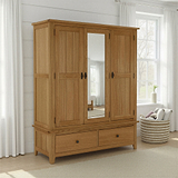 Broadway Oak Triple Wardrobe from Roseland Furniture