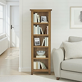 Broadway Oak Slim Bookcase from Roseland Furniture