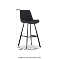 Bolton Faux Leather Barstool Charcoal from Roseland Furniture