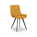 Bolton Faux Leather Dining Chair Mustard from Roseland Furniture