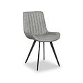 Bolton Faux Leather Dining Chair Light Grey from Roseland Furniture