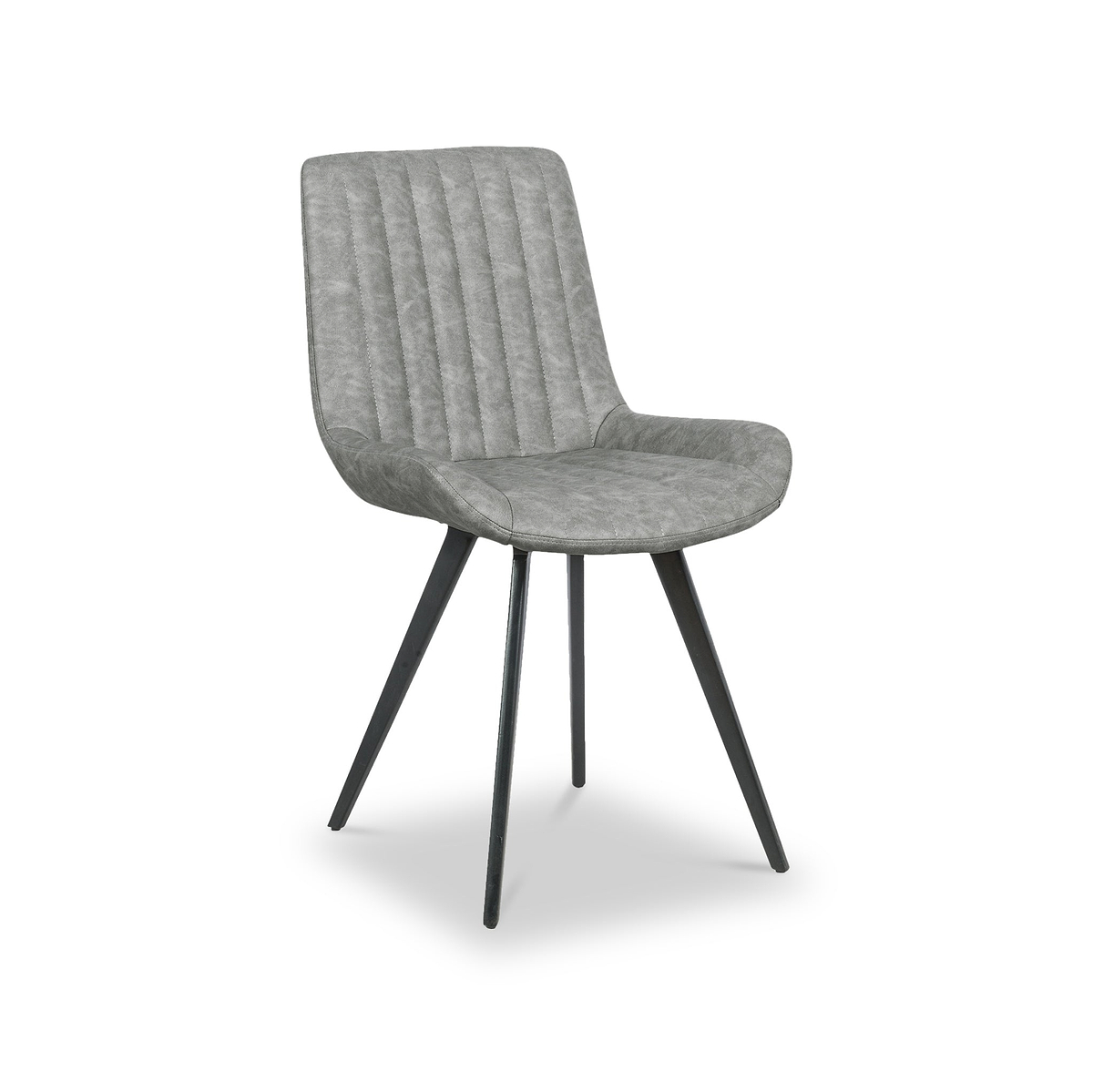 Bolton Faux Leather Dining Chair Light Grey from Roseland Furniture