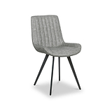 Bolton Faux Leather Dining Chair Light Grey from Roseland Furniture