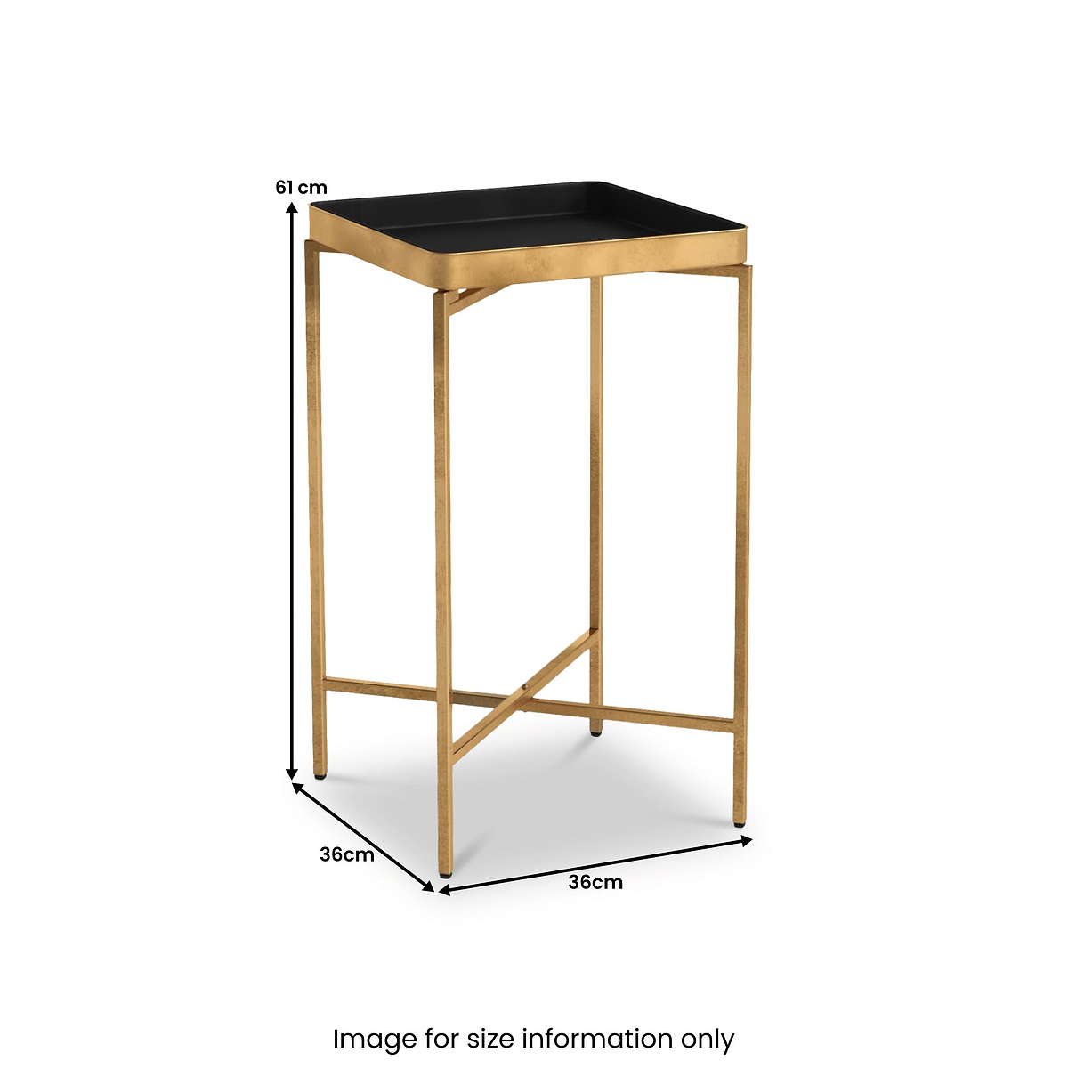 Monette Gold Side Table from Roseland Furniture