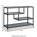 Castro Open Shelf Console Table Dims from Roseland Furniture