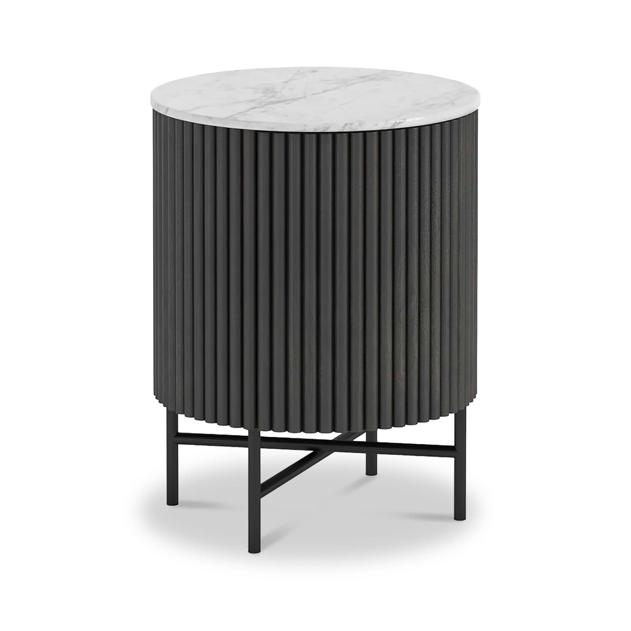 Milo Black Bedside Table from Roseland Furniture