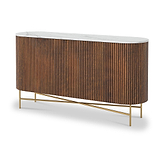 Milo Mango Marble Fluted Sideboard from Roseland Furniture