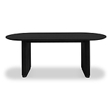 Milo Mango 200cm Black Fluted Dining Table by Roseland Furniture