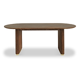 Milo Mango 200cm Walnut Fluted Dining Table by Roseland Furniture