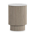 Amelie Fluted Side Table with Door from Roseland Furniture