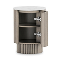 Amelie Fluted Side Table with Door from Roseland Furniture
