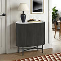 Milo Black Fluted Mini Sideboard from Roseland Furniture
