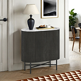 Milo Black Fluted Mini Sideboard from Roseland Furniture