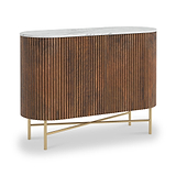 Milo Walnut Fluted Small Sideboard from Roseland Furniture
