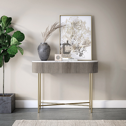 Amelie Fluted Console Table from Roseland Furniture