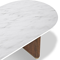 Milo Mango & Marble Oval Dining Table Brown from Roseland Furniture