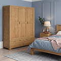 Harvey Oak Triple Wardrobe by Roseland Furniture