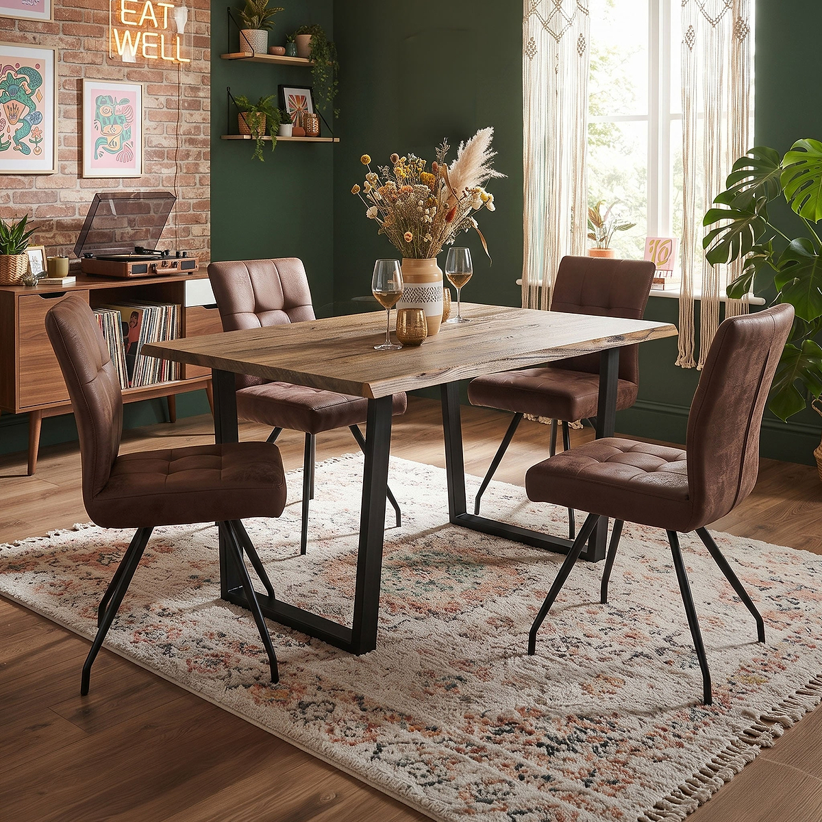 Isaac Oak 140cm Dining Table from Roseland Furniture