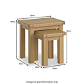 Portland Oak Nest of 2 Tables from Roseland Furniture