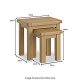 Portland Oak Nest of 2 Tables from Roseland Furniture