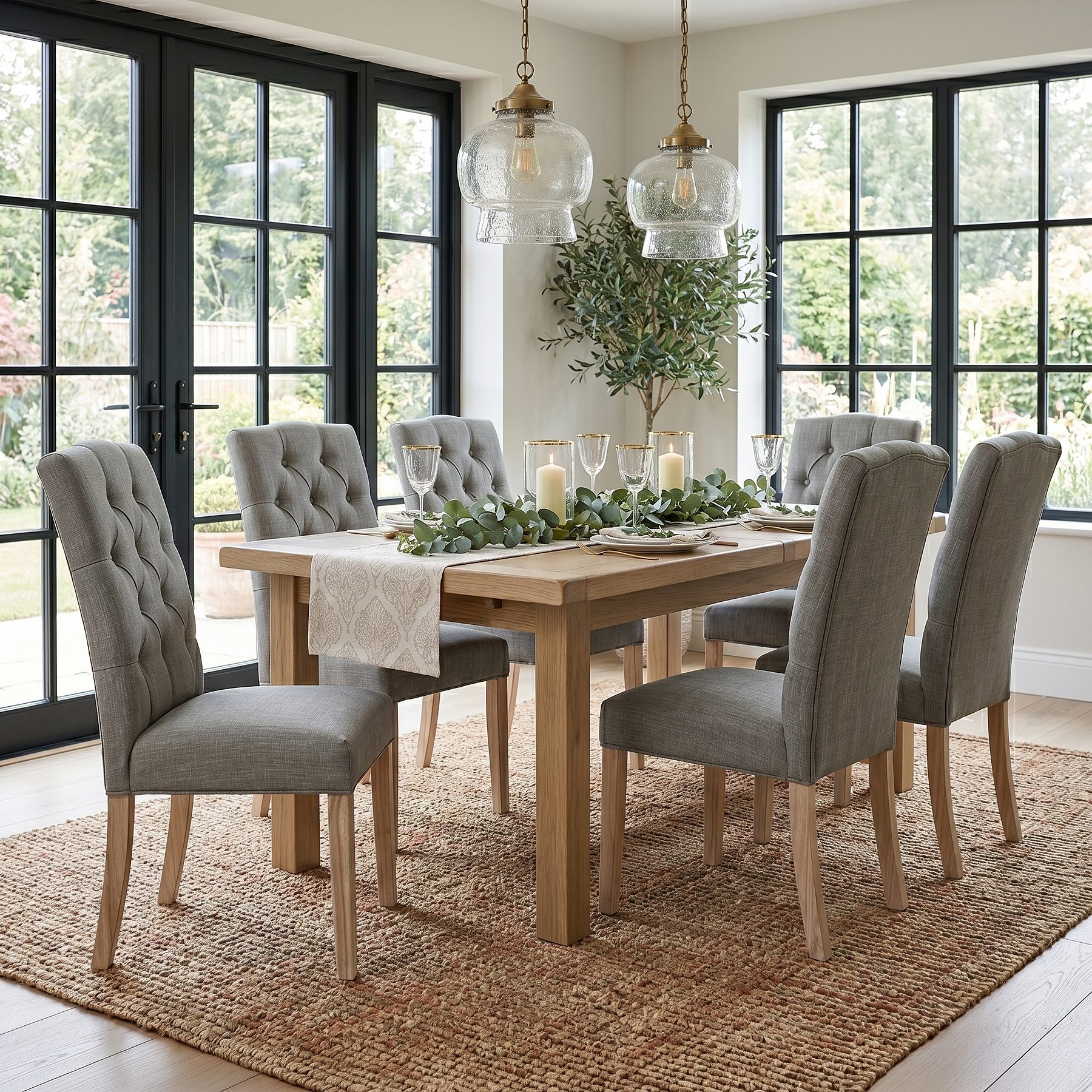 Portland Oak Large Extending Dining Table from roseland furniture
