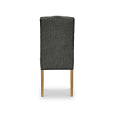 Portland Button Back Dining Chair Charcoal from Roseland Furniture