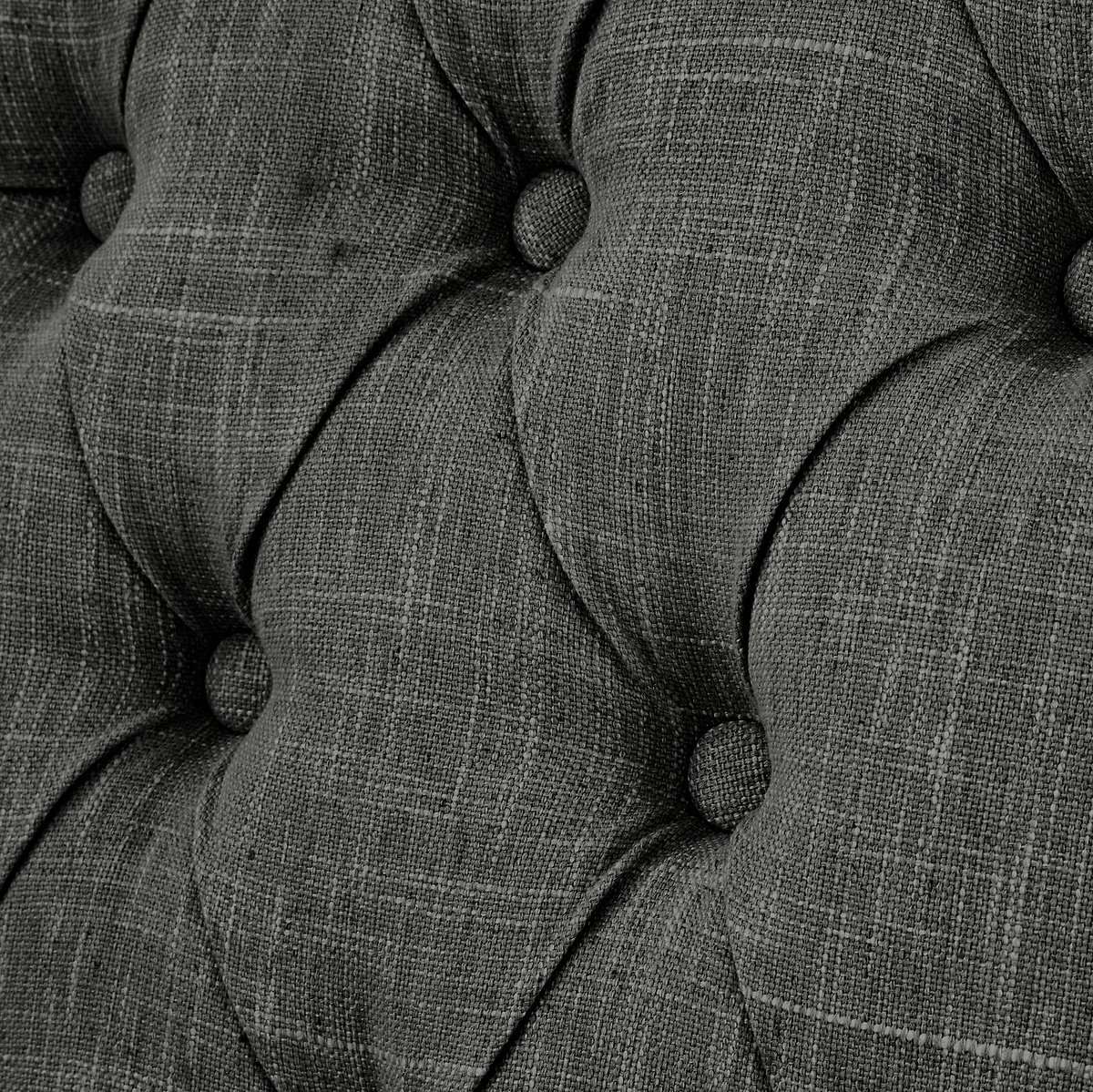 Portland Button Back Dining Chair Charcoal from Roseland Furniture