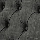 Portland Button Back Dining Chair Charcoal from Roseland Furniture