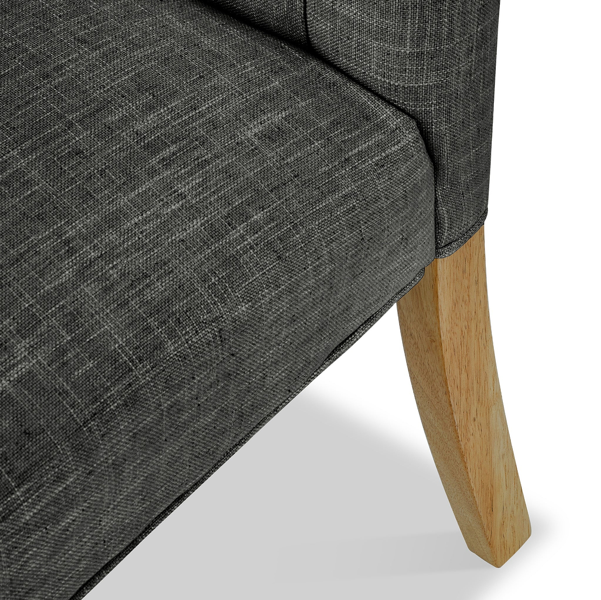 Portland Button Back Dining Chair Charcoal from Roseland Furniture