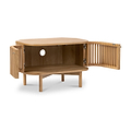Shorwell Oak Slatted Corner TV Cabinet