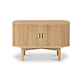 Shorwell Oak Slatted Corner TV Unit