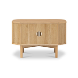 Shorwell Oak Slatted Corner TV Unit
