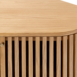Shorwell Oak Slatted Corner TV Unit