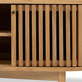 Shorwell Oak 130cm Slatted TV Unit