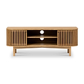 Shorwell Oak 130cm Slatted TV Cabinet