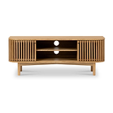 Shorwell Oak 130cm Slatted TV Cabinet