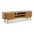 Shorwell Oak 180cm Slatted TV Unit from Roseland Furniture