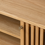 Shorwell Oak 180cm Slatted TV Unit
