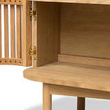 Shorwell Oak 180cm Slatted TV Unit